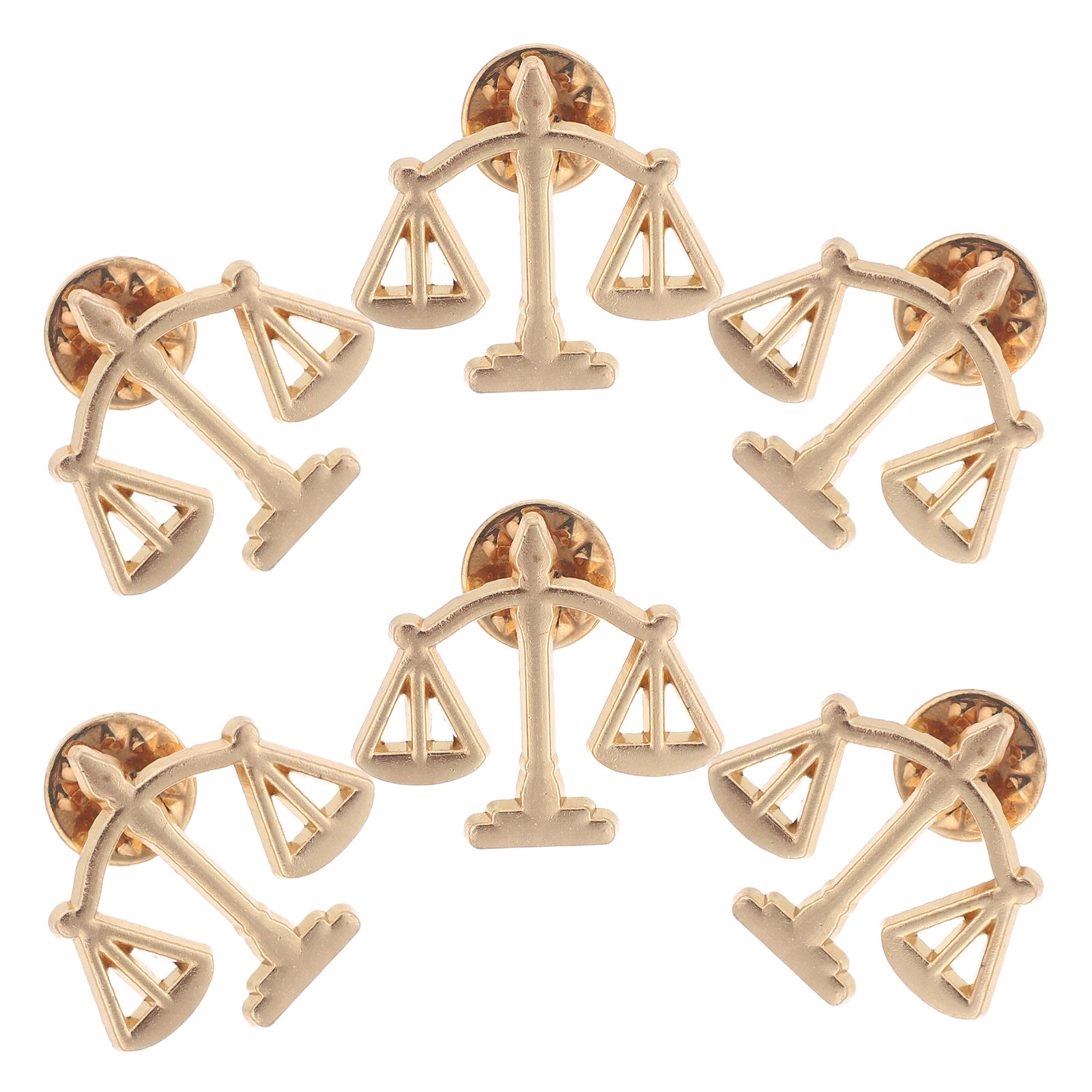 Scale - Men Formals & Ethnic Wear - 6Pcs Bros Pin Timbangan Libra Logam