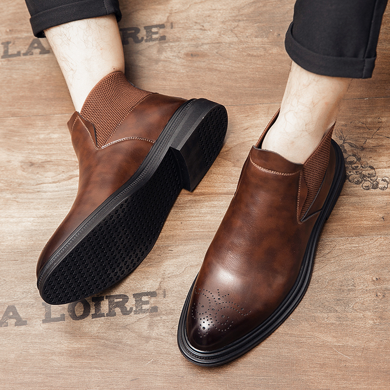 Men Formal Wear Top - Sepatu kulit high-top serbaguna untuk pria,