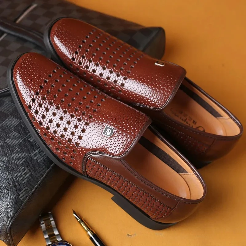 Formal Men Office Wear Sandals - Sepatu kulit pria, musim panas baru
