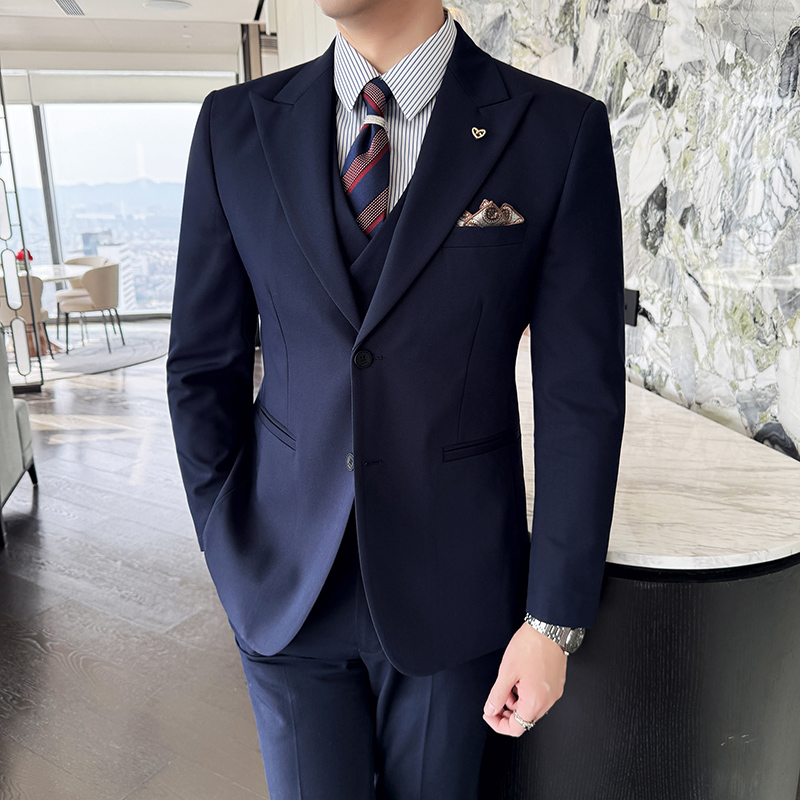 Setelan Pria Tiga Potong Bisni - Men Formal Wear Top ulasan dan harga