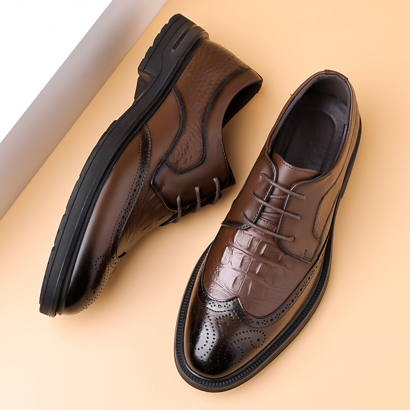 Sepatu Kulit Baru Musim Panas  - Formal Men Office Wear Sandals ulasan dan harga