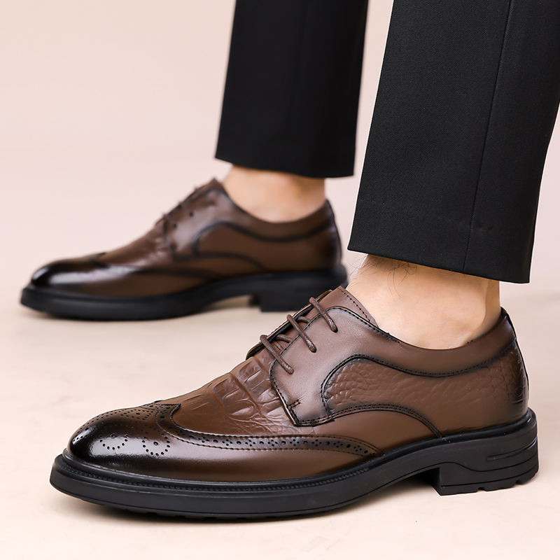 Sepatu Kulit Baru Musim Panas  - Formal Men Office Wear Sandals ulasan dan harga