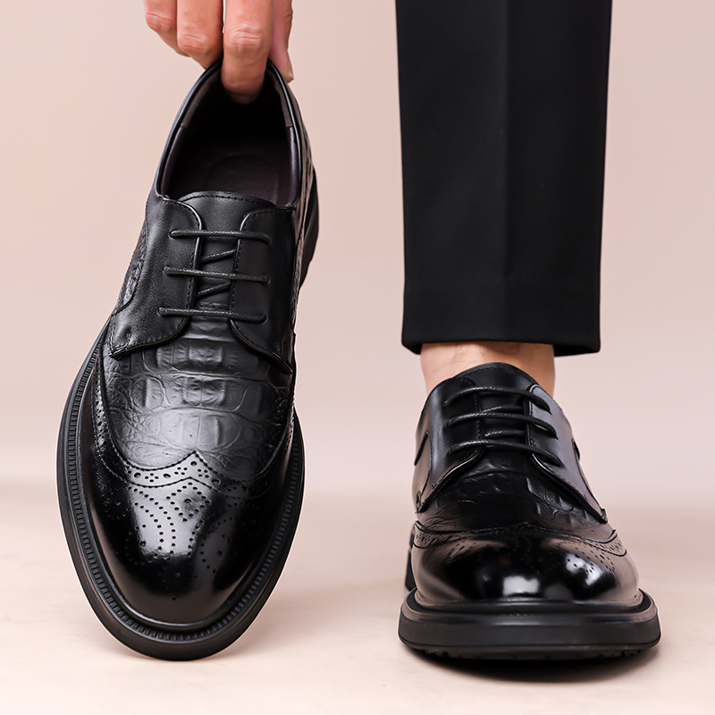 Sepatu Kulit Baru Musim Panas  - Formal Men Office Wear Sandals ulasan dan harga