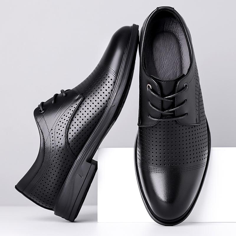 Sepatu Kulit Baru Musim Panas  - Formal Men Office Wear Sandals ulasan dan harga