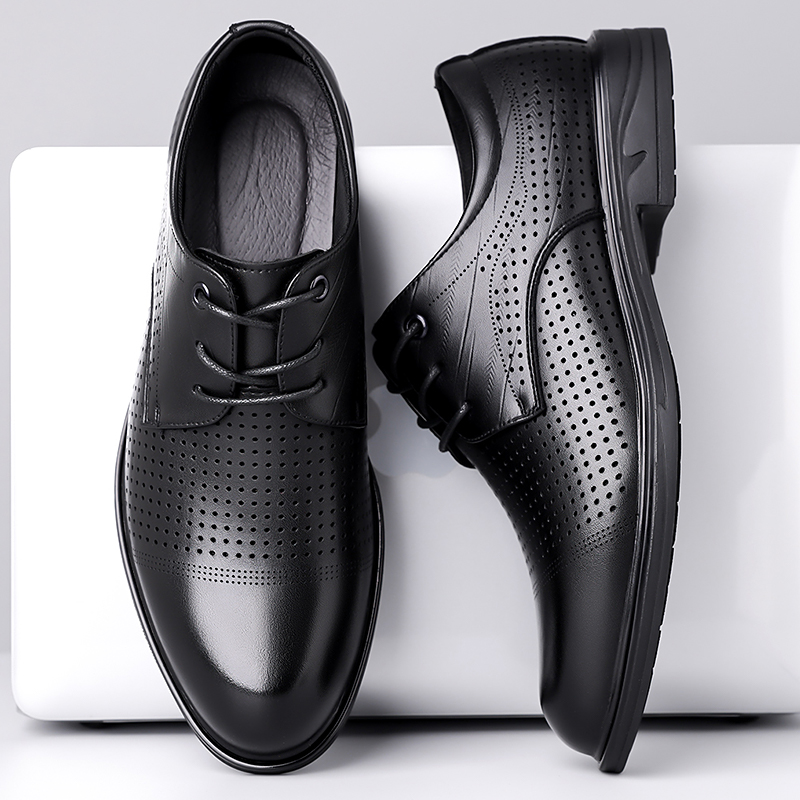 Sepatu Kulit Baru Musim Panas  - Formal Men Office Wear Sandals ulasan dan harga