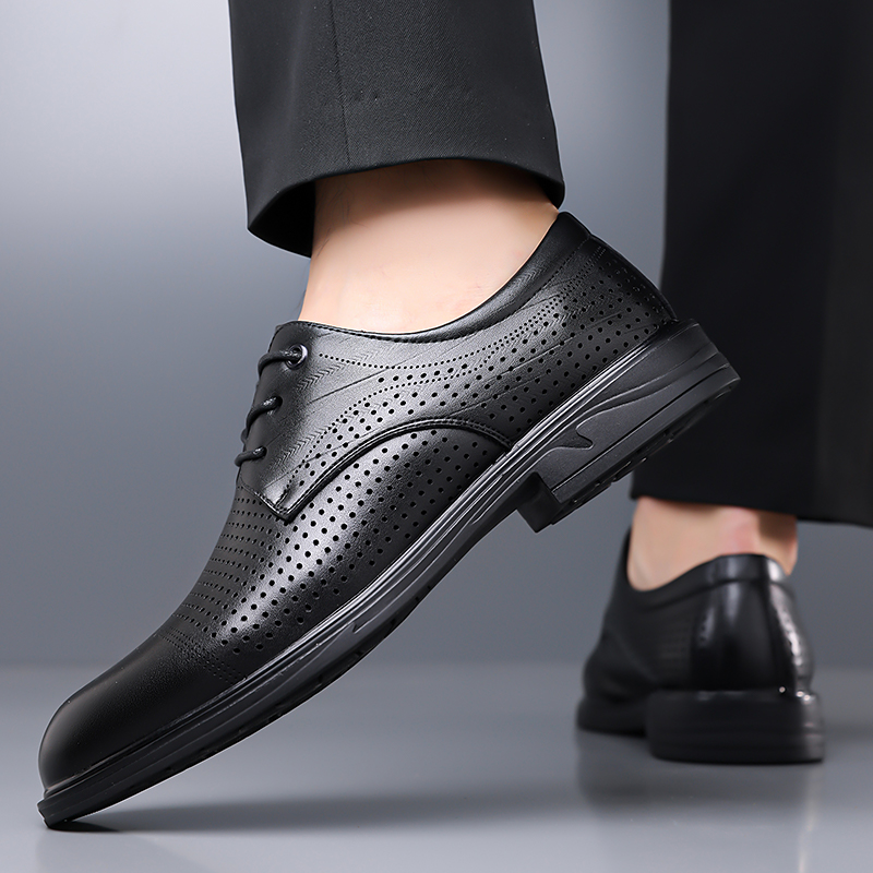 Sepatu Kulit Baru Musim Panas  - Formal Men Office Wear Sandals ulasan dan harga