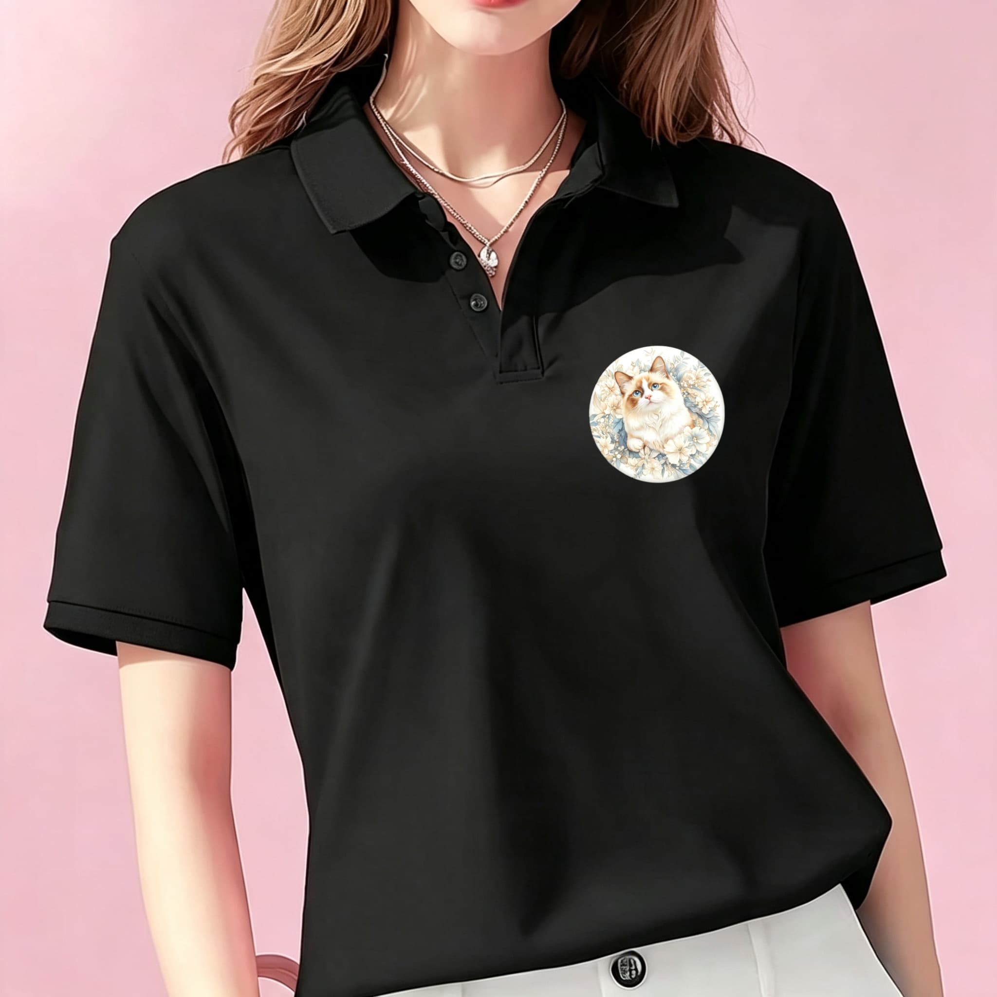 Blus Polo Hitam Unisex Kasual  - Mens Formal Look ulasan dan harga
