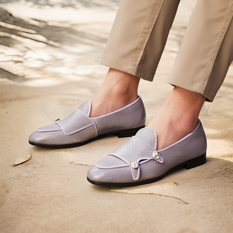 Sepatu Monk Pria Kulit Asli Po - Scale - Men Formals & Ethnic Wear ulasan dan harga