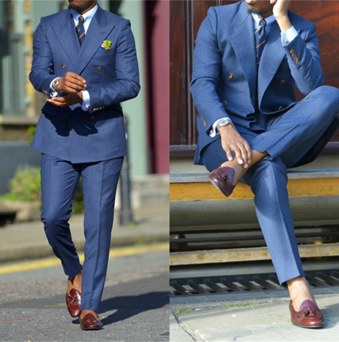 Jas Pria Formal Biru Gelap Dua - Formal Wear For Men In Wedding ulasan dan harga