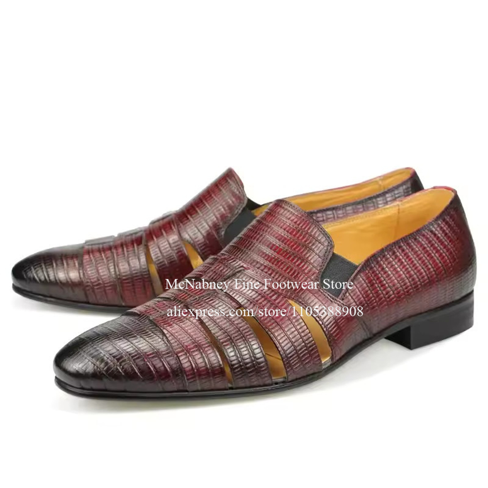 Sepatu Loafer Kulit Lizard Hit - Formal Wear For Men In Wedding ulasan dan harga