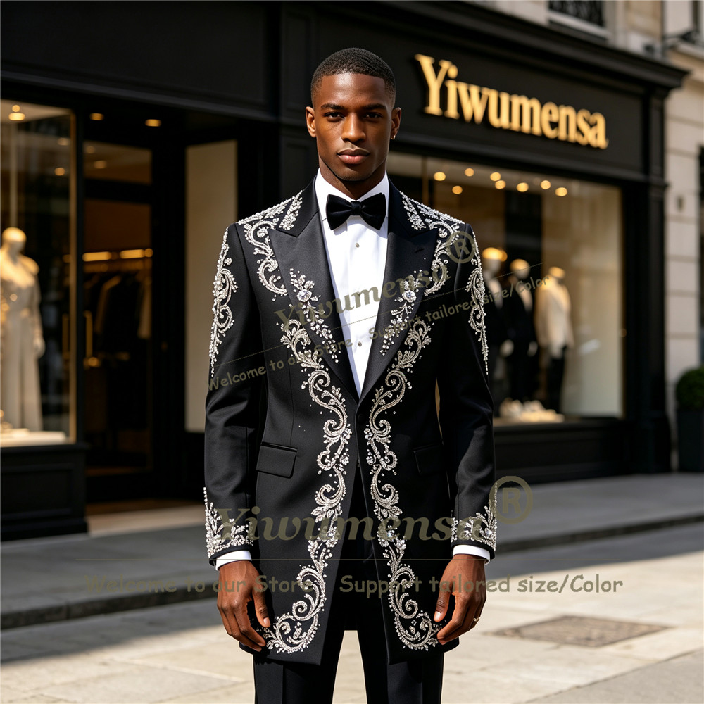 Jas Pria Bordir Kristal Buatan - Formal Wear For Men In Wedding ulasan dan harga