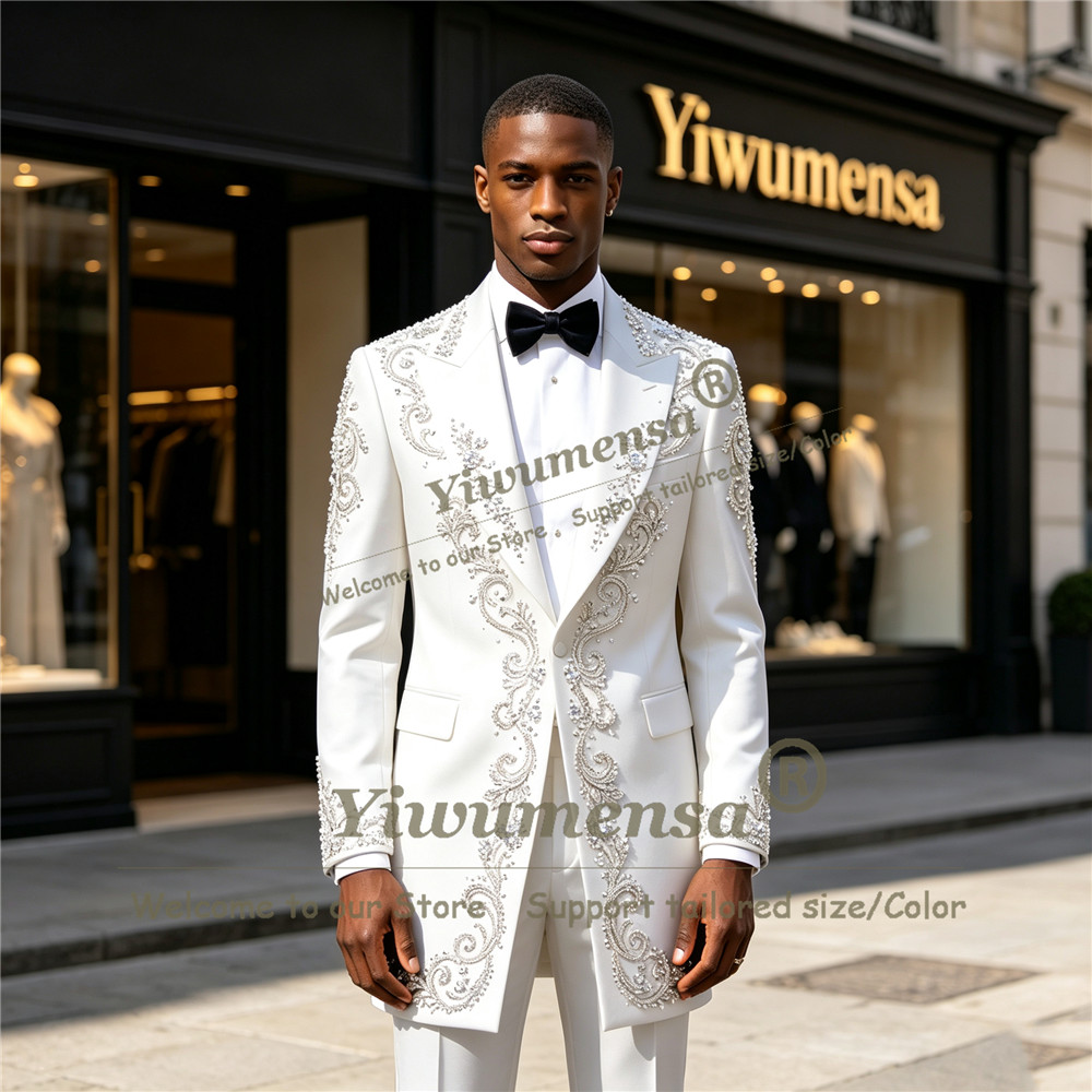 Jas Pria Bordir Kristal Buatan - Formal Wear For Men In Wedding ulasan dan harga