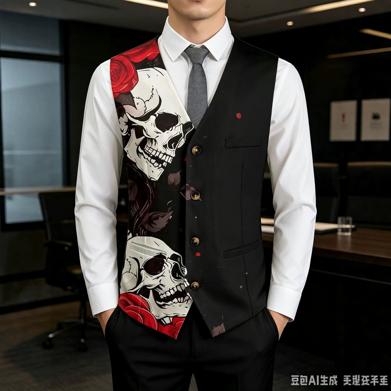 Rompi Jas Pria Trendy Keren Mo - Men'S Gothic Formal Wear ulasan dan harga