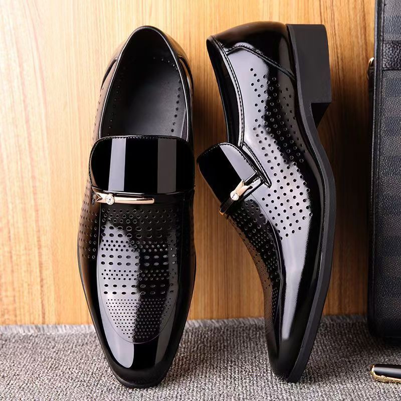 Sepatu Kulit Baru Musim Panas  - Formal Men Office Wear Sandals ulasan dan harga