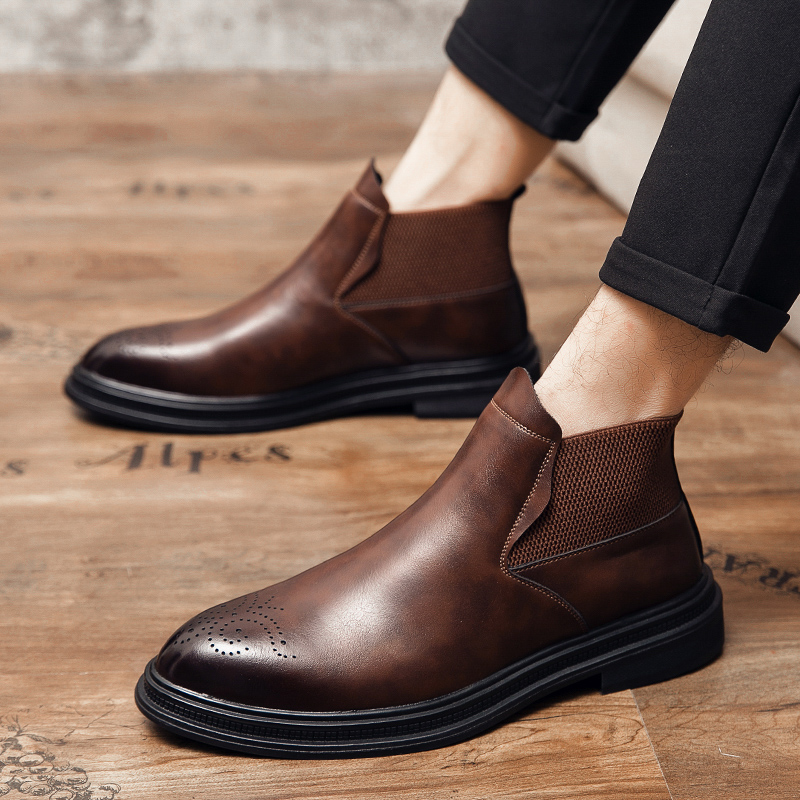 Sepatu kulit high-top serbagun - Men Formal Wear Top ulasan dan harga