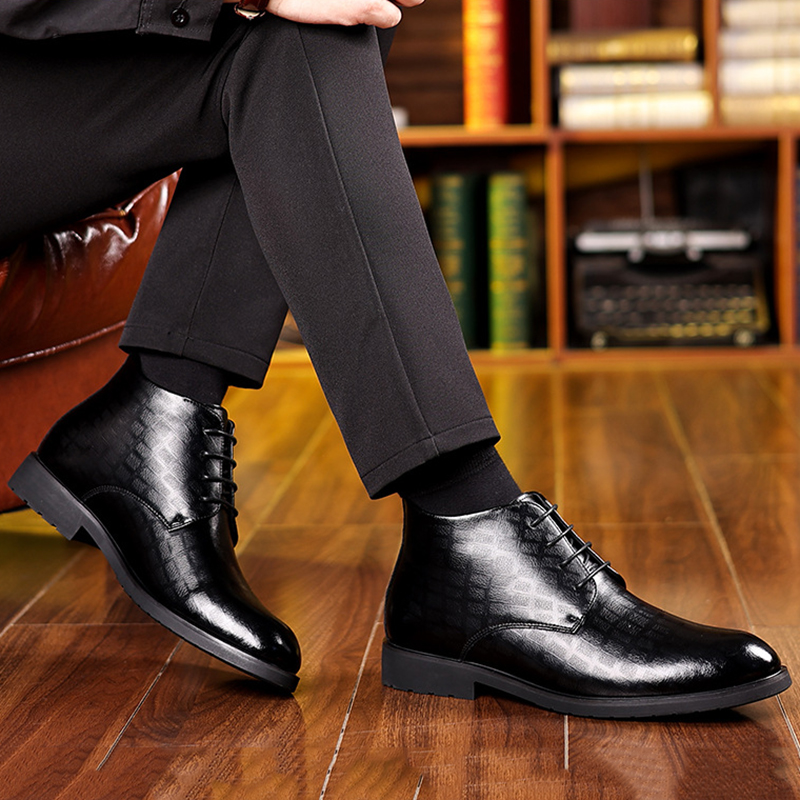 Sepatu bot kulit pria, sepatu  - Men Formal Wear Top ulasan dan harga