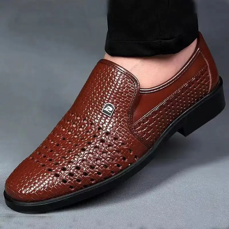 Sepatu kulit pria, musim panas - Formal Men Office Wear Sandals ulasan dan harga