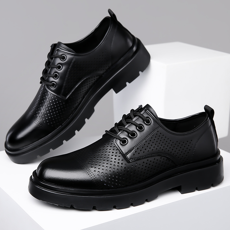 Sepatu Kulit Baru Musim Panas  - Formal Men Office Wear Sandals ulasan dan harga